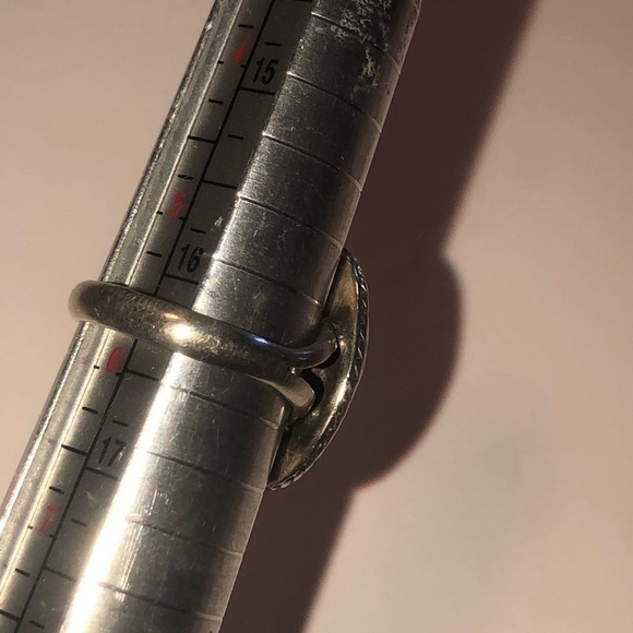 vtg Taxco Sterling Silver Dark Brown Stone Ring Sz 5.75 - Picture 9 of 9